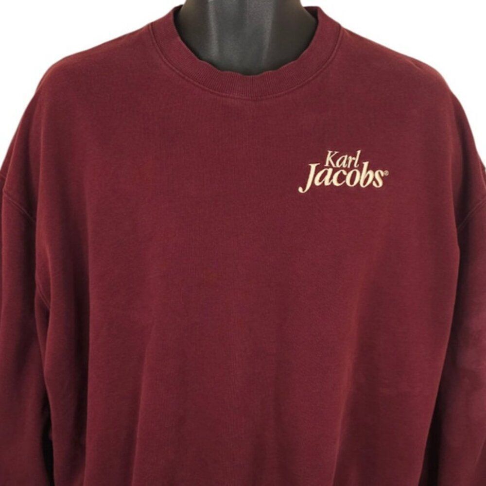 Karl Jacobs Sweatshirt Mens Size Medium Red OVERSIZED Mr Beast Minimalist